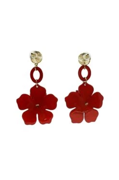 Petra Red Flower Drop Earrings -ALAMOUR STORE 10 943b8b16 0b2a 4ff4 8792 9be83c26f51f