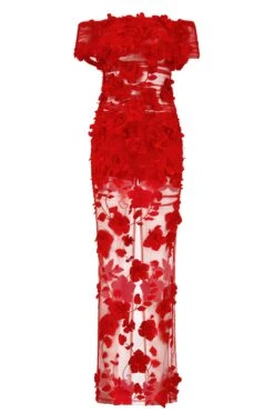 Florentina Floral 3D Red Roses Dress Dress -ALAMOUR STORE 14 244112f3 f211 40d0 a641 cc19be0c8bf5