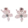 Luna Pink Flower Statement Earrings -ALAMOUR STORE 193 6f4bd768 7f59 4b67 877a c136df98b95b