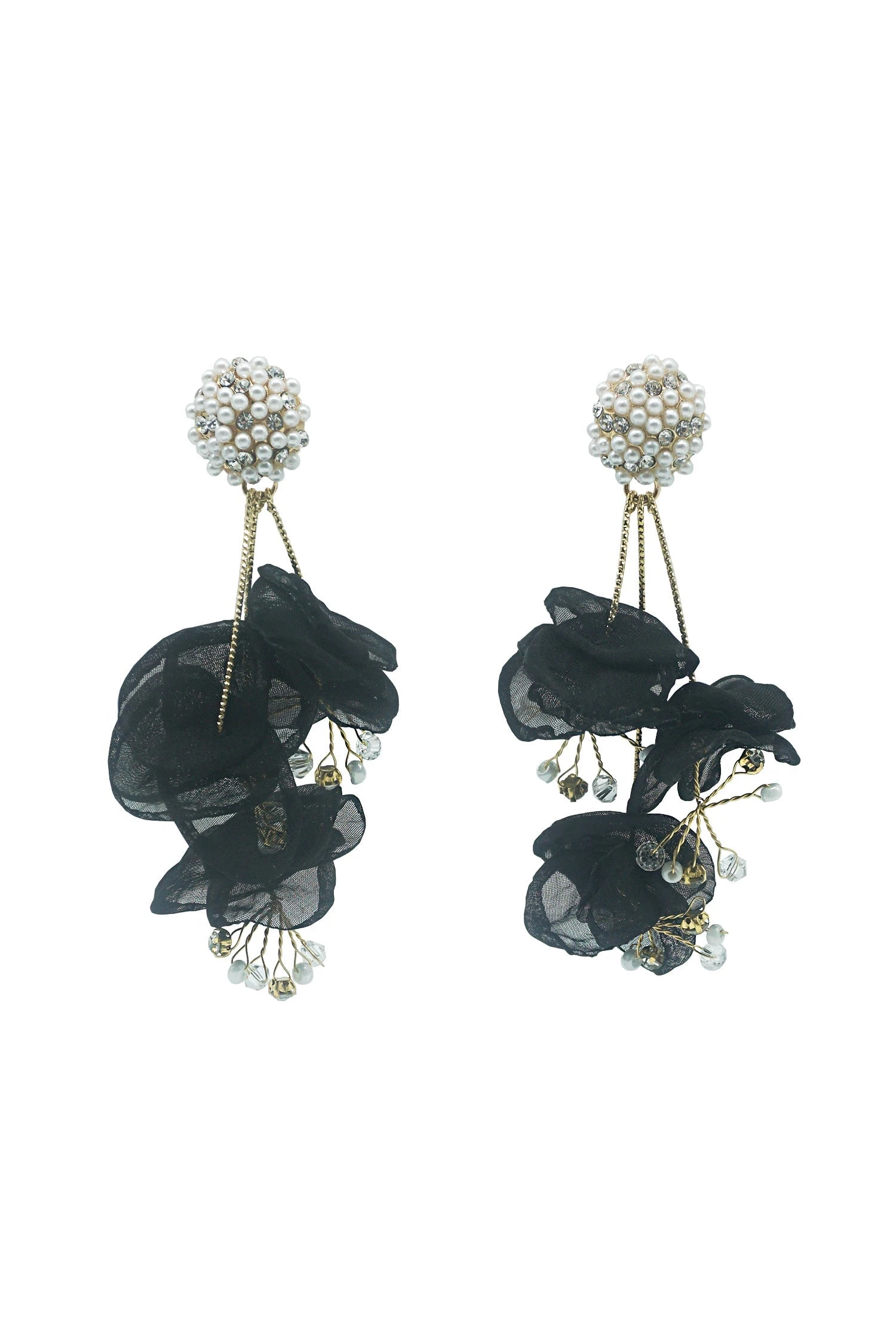 Emilita Black Petal Earrings 3 Emilita Black Petal Earrings