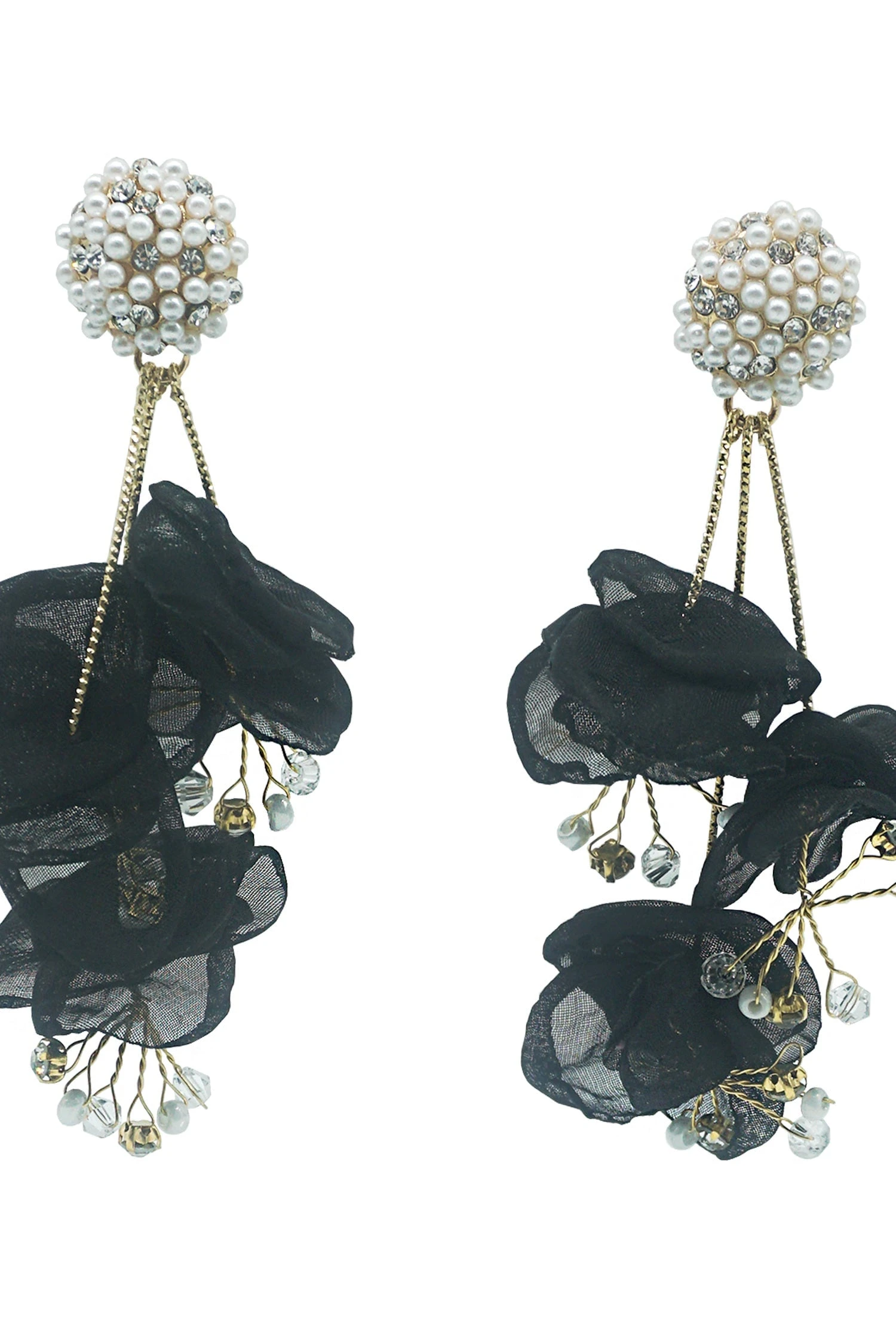 Emilita Black Petal Earrings 5 Emilita Black Petal Earrings - Image 3