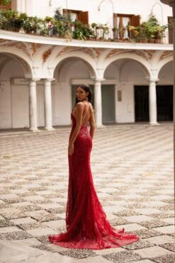 Rendira Sequin Gown - Deep Red -ALAMOUR STORE 260 b7b98284 e92d 4360 8dd2 49f6e5d24e4e