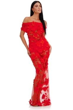 Florentina Floral 3D Red Roses Dress Dress -ALAMOUR STORE 27 e6dd25d2 7901 46be 81ac 002932c4b026