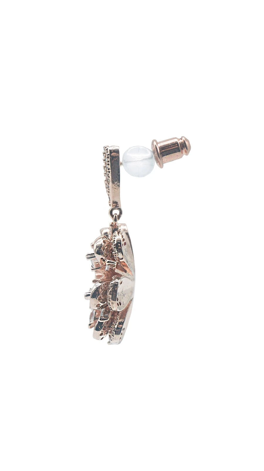 Edaline Rose Gold Flower Earrings 5 Edaline Rose Gold Flower Earrings - Image 3