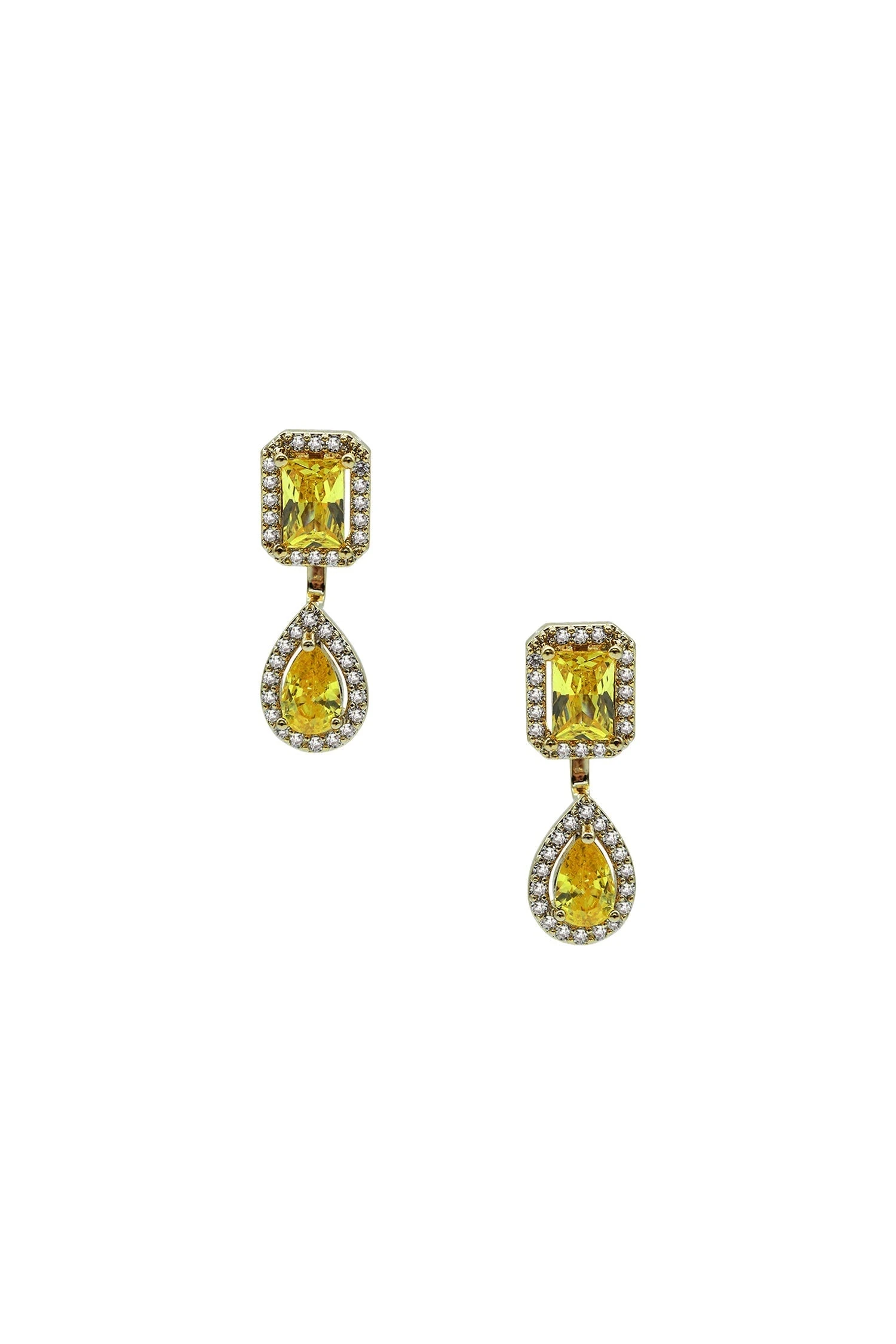 Clio Yellow Embellished Earrings 5 Clio Yellow Embellished Earrings - Image 3