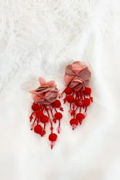 Shailee Multicoloured Flower Drop Earrings 12 Shailee Multicoloured Flower Drop Earrings -ALAMOUR STORE 35SHAILEE