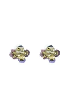 Adah Purple Flower Earrings -ALAMOUR STORE 460