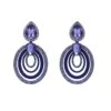 Jamila Purple Oval Earrings