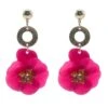 Petra Magenta Flower Drop Earrings -ALAMOUR STORE 512