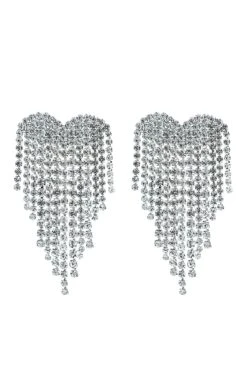 Flora Heart Diamante Earrings