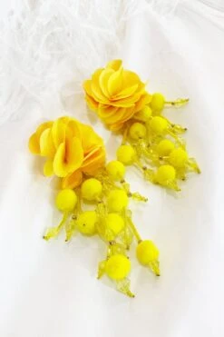 Shailee Yellow Flower Drop Earrings -ALAMOUR STORE 84 545366be 265d 4d94 805a bfd75cf9182c