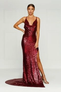 Andriana - Burgundy -ALAMOUR STORE H6A2483