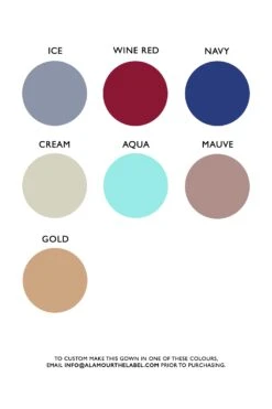 Romina Beaded Halter Neck Cream Gown -ALAMOUR STORE beadedswatch