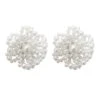 Audrina Pearl Flower Statement Earrings -ALAMOUR STORE earrings10
