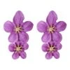 Shyla Purple Multi Flower Earrings -ALAMOUR STORE earrings13