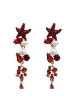 Isabel Red Drop Earrings