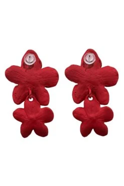 Shyla Red Multi Flower Earrings -ALAMOUR STORE earrings18