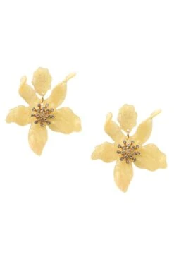 Briella Soft Yellow Flower Earrings -ALAMOUR STORE earrings181 5b8ba1e7 f9e6 4687 84e5 5db6e3702fc4
