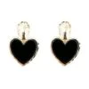 Noorain Black Heart Earrings -ALAMOUR STORE earrings208