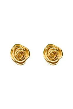 Rosamund Gold Flower Earrings