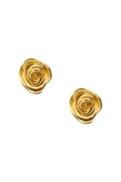 Rosamund Gold Flower Earrings -ALAMOUR STORE earrings212 373c346c d4d6 4b6b 9f8a 35fbab7d2599