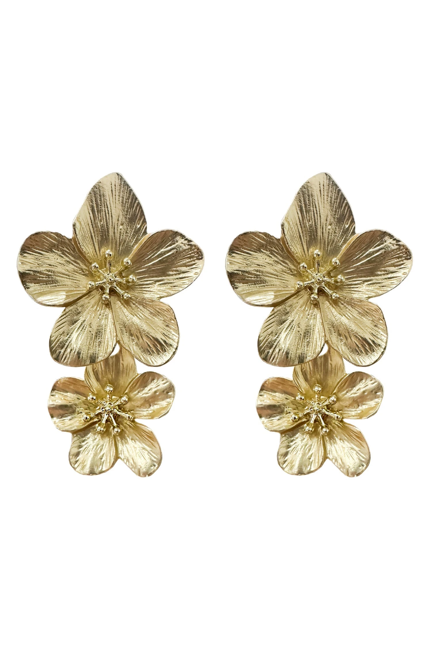 Shyla Gold Multi Flower Earrings 6 Shyla Gold Multi Flower Earrings - Image 4