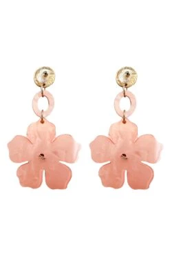 Petra Baby Pink Flower Drop Earrings -ALAMOUR STORE earrings231 7a53b51a 0a1d 41a4 890b abfdebb9af1d