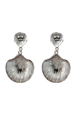 Vittoria Silver Shell Earrings -ALAMOUR STORE earrings237 1332eb26 20aa 4fc3 a385 9f15ecaa22bf