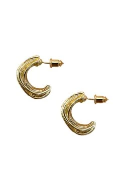 Clarina Gold Hoop Earrings -ALAMOUR STORE earrings262