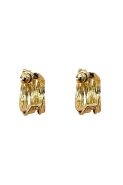 Clarina Gold Hoop Earrings -ALAMOUR STORE earrings263