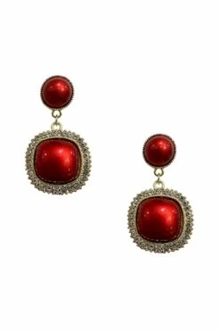 Mariella Red Diamante Earrings -ALAMOUR STORE earrings283 49f6e969 0d68 433a 9509 b994e052ae1a