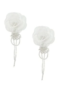 Ciana White Flower Earrings -ALAMOUR STORE earrings331