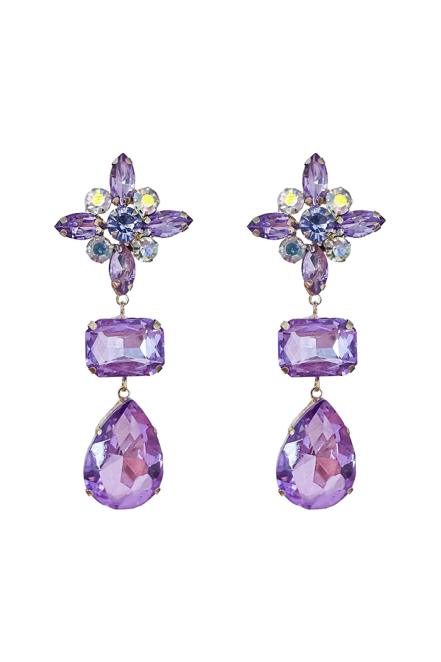 Jeannette Purple Gem Earrings 6 Jeannette Purple Gem Earrings - Image 4