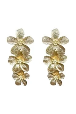 Carola Gold Multi Flower Earrings -ALAMOUR STORE earrings62 11ad0fda 6030 47e5 8ecd 954a56b1c6f6