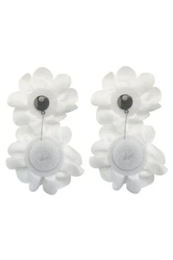 Meghan White Flower Drop Earrings -ALAMOUR STORE earrings88