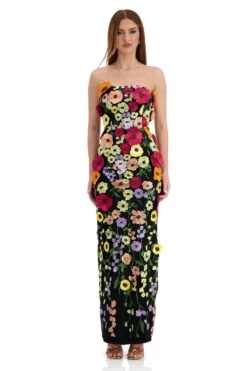 Elene Floral 3D Maxi Gown -ALAMOUR STORE elene 1