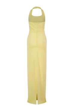 Hallie Butter Yellow Satin Gown -ALAMOUR STORE hallie 2 gm