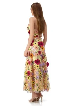 Lucy Floral 3D Maxi Gown 18 Lucy Floral 3D Maxi Gown -ALAMOUR STORE lucy 3