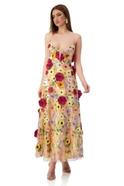 Lucy Floral 3D Maxi Gown 20 Lucy Floral 3D Maxi Gown -ALAMOUR STORE lucy 4