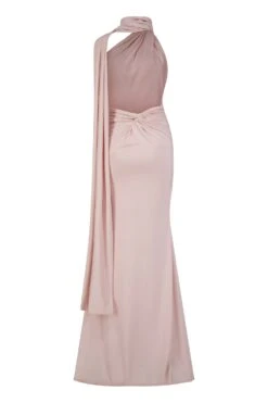 Perdita One Shoulder Maxi Gown Baby Pink -ALAMOUR STORE perdita 2 gm
