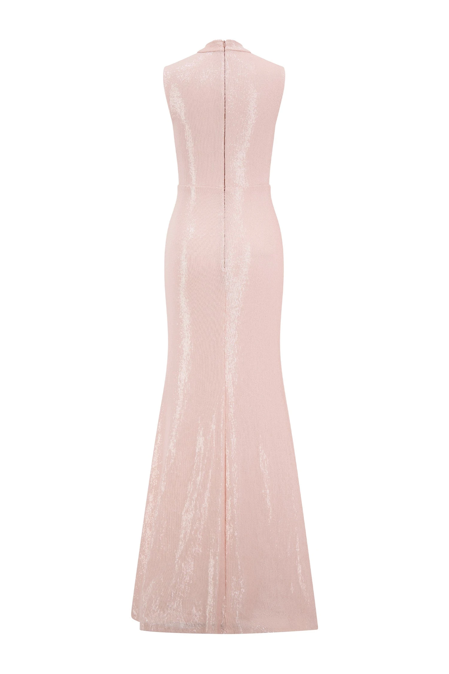 Willow High Neck Sequins Pink Gown 9 Willow High Neck Sequins Pink Gown - Image 7